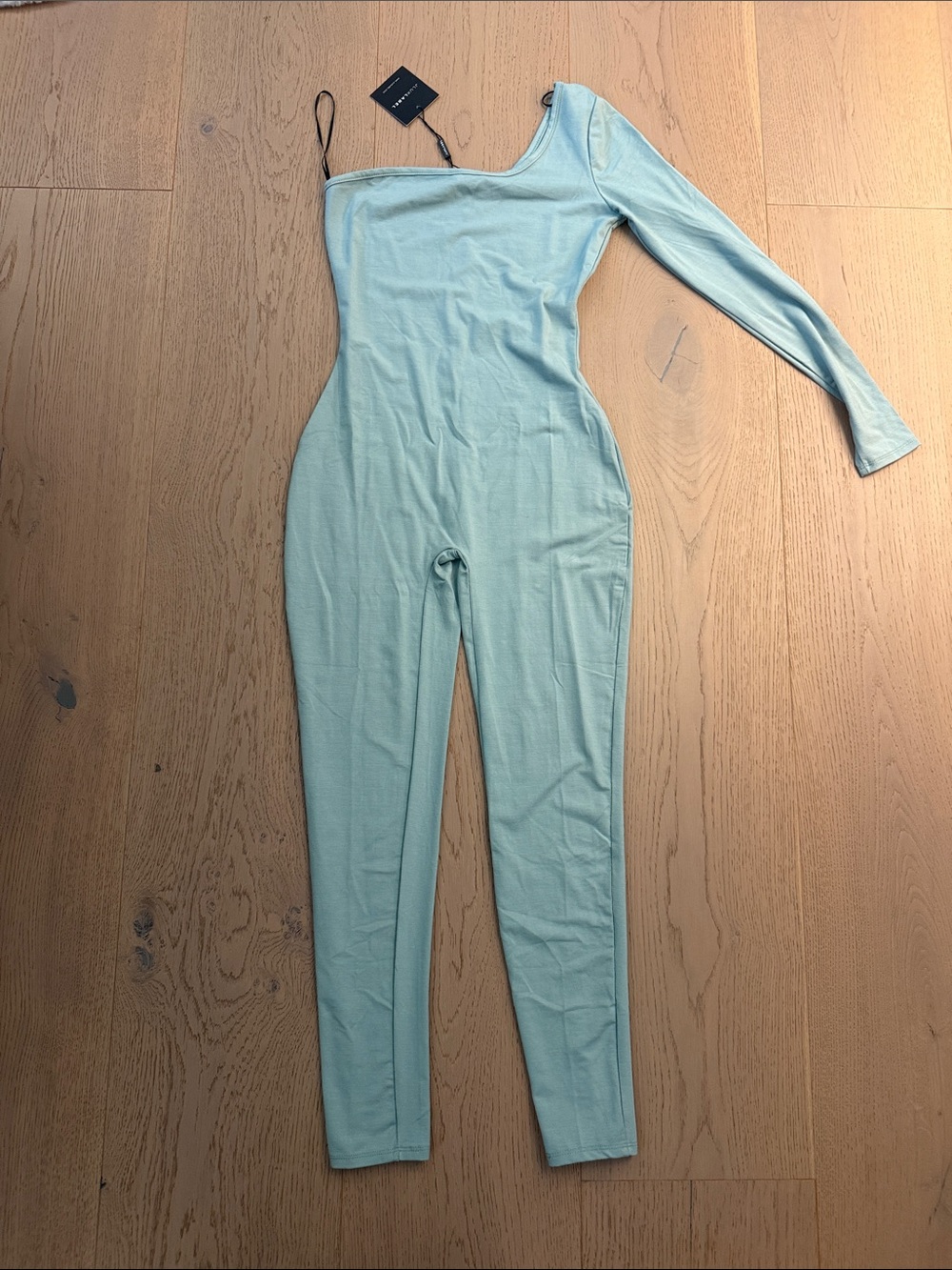 One-Shoulder Mint Green Jumpsuit